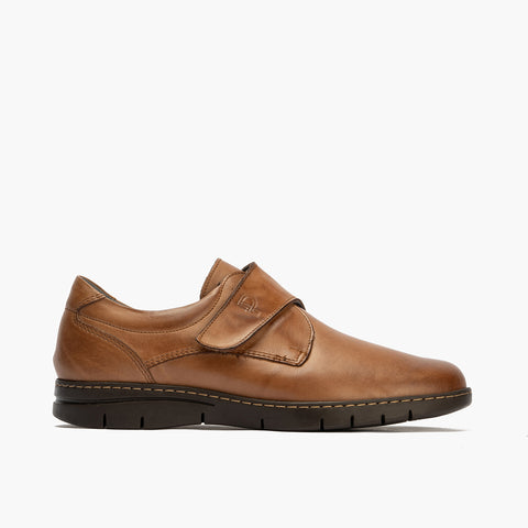 Scarpa in velcro blucher uomo marrone chiaro