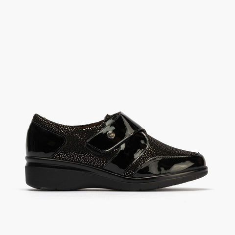 Blucher Lycra con velcro per donne nere