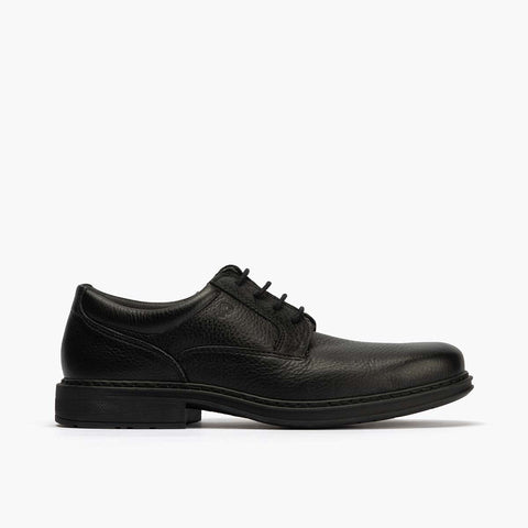 Chaussure Blucher de pelle lisse noire