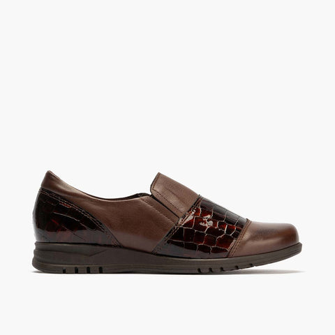 Manoletina con elastico per il marrone femminile