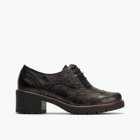 Chaussure anglaise en anthracite stratifié féminin