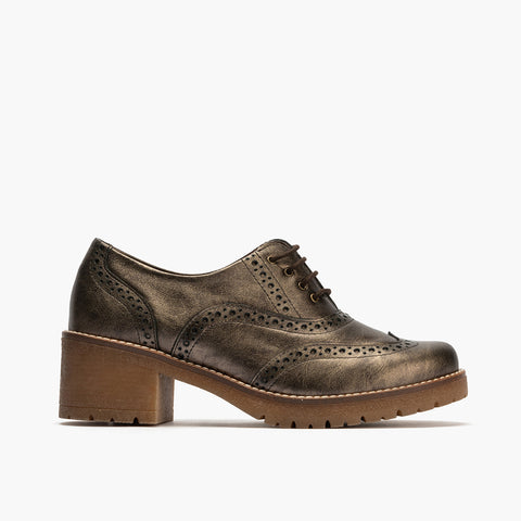 Scarpa inglese in bronzo donna rotolando
