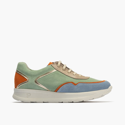 Deportivo multicolor mujer en serraje AZUL