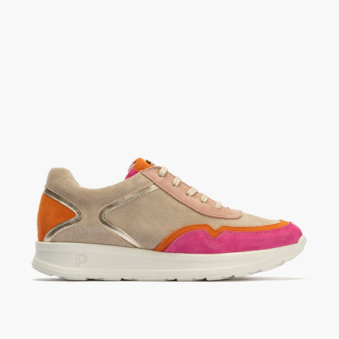 Deportivo multicolor mujer en serraje ROSA