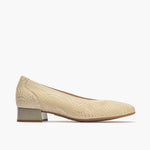 Salon pico mujer con elástico en piel grabada fantasía ORO