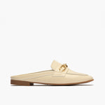 Mule con adorno metal mujer en piel napa CREMA