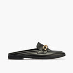 Mule con adorno metal mujer en piel napa NEGRO