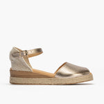 Valenciana mujer con hebilla en piel napa ORO