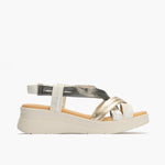 Sandia con tubulares mujer con elásticos en piel combinada BLANCO