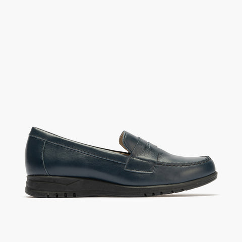 Mocasines con antifaz mujer en piel napa MARINO