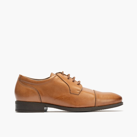 Blucher vestir hombre piel cordones Marrón Claro