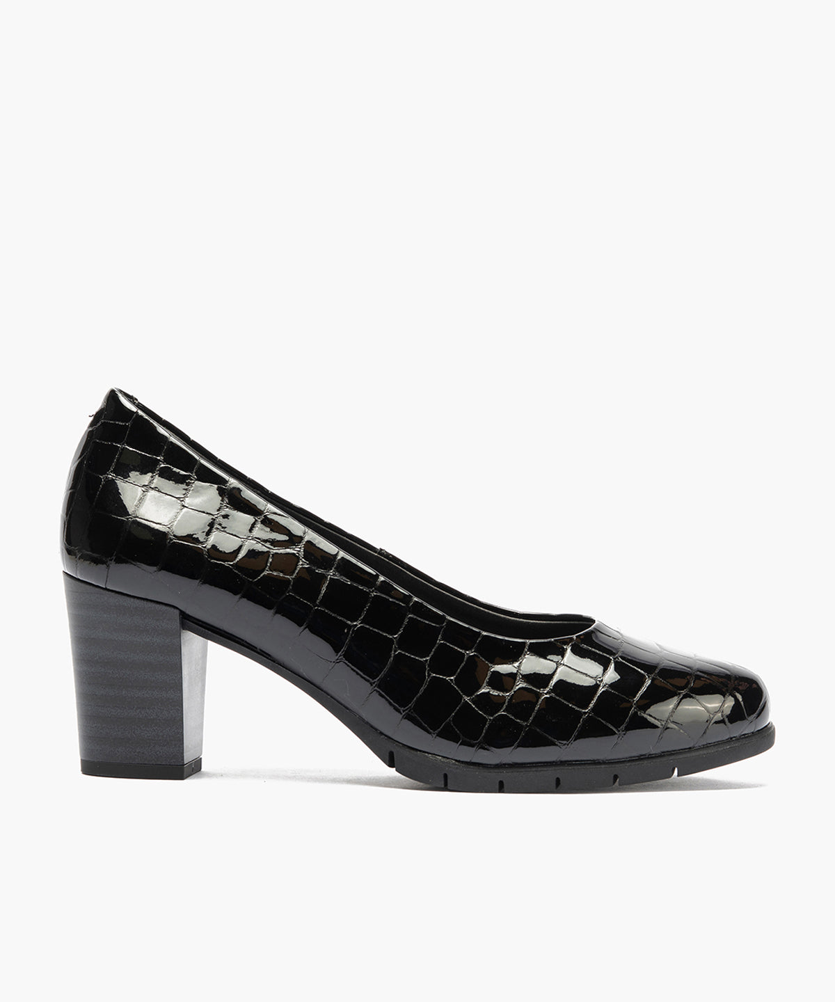Zapato de Salón Mujer Tacón Alto con Tapas Negro