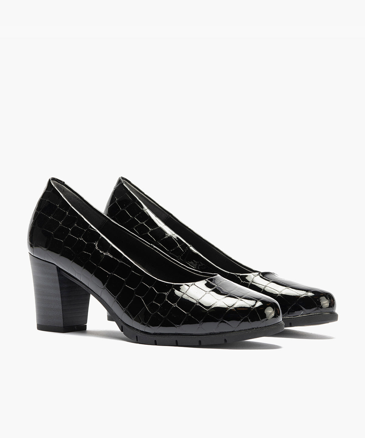 Zapato de Salón Mujer Tacón Alto con Tapas Negro
