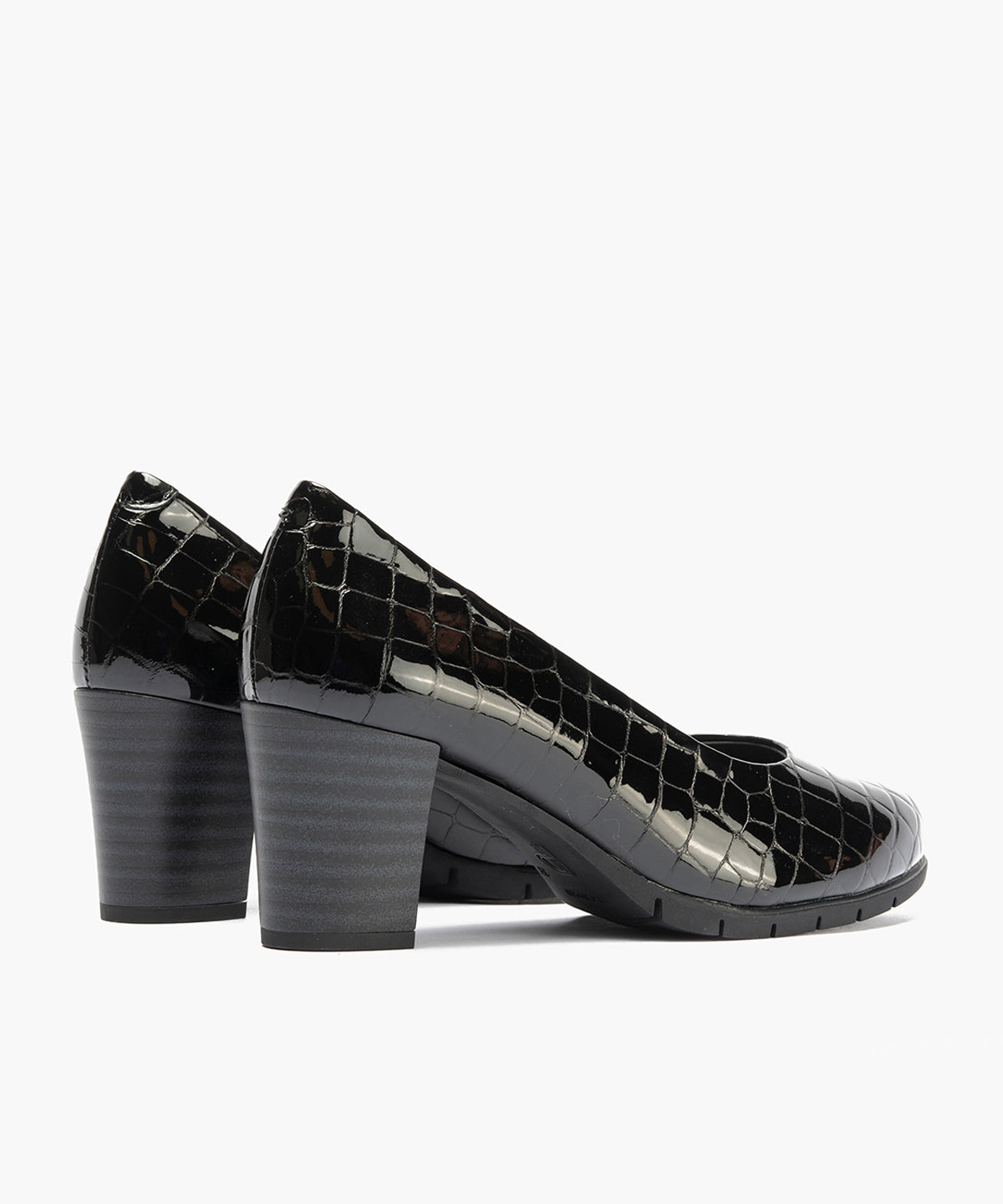 Zapato de Salón Mujer Tacón Alto con Tapas Negro