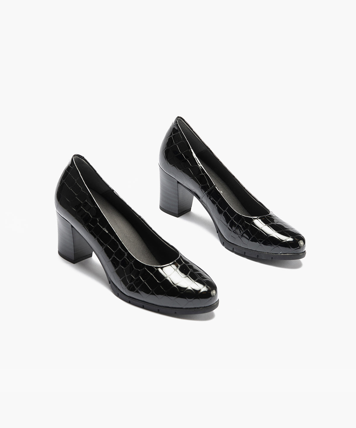 Zapato de Salón Mujer Tacón Alto con Tapas Negro