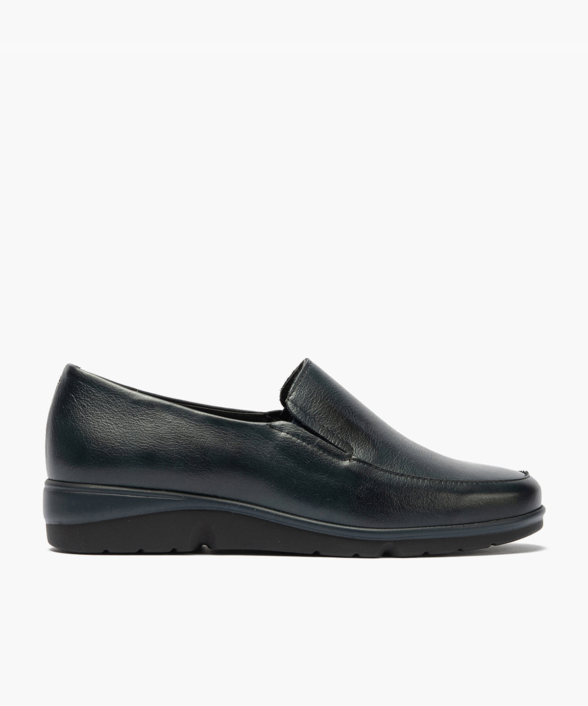 Mocasín Mujer Cuña Baja Azul