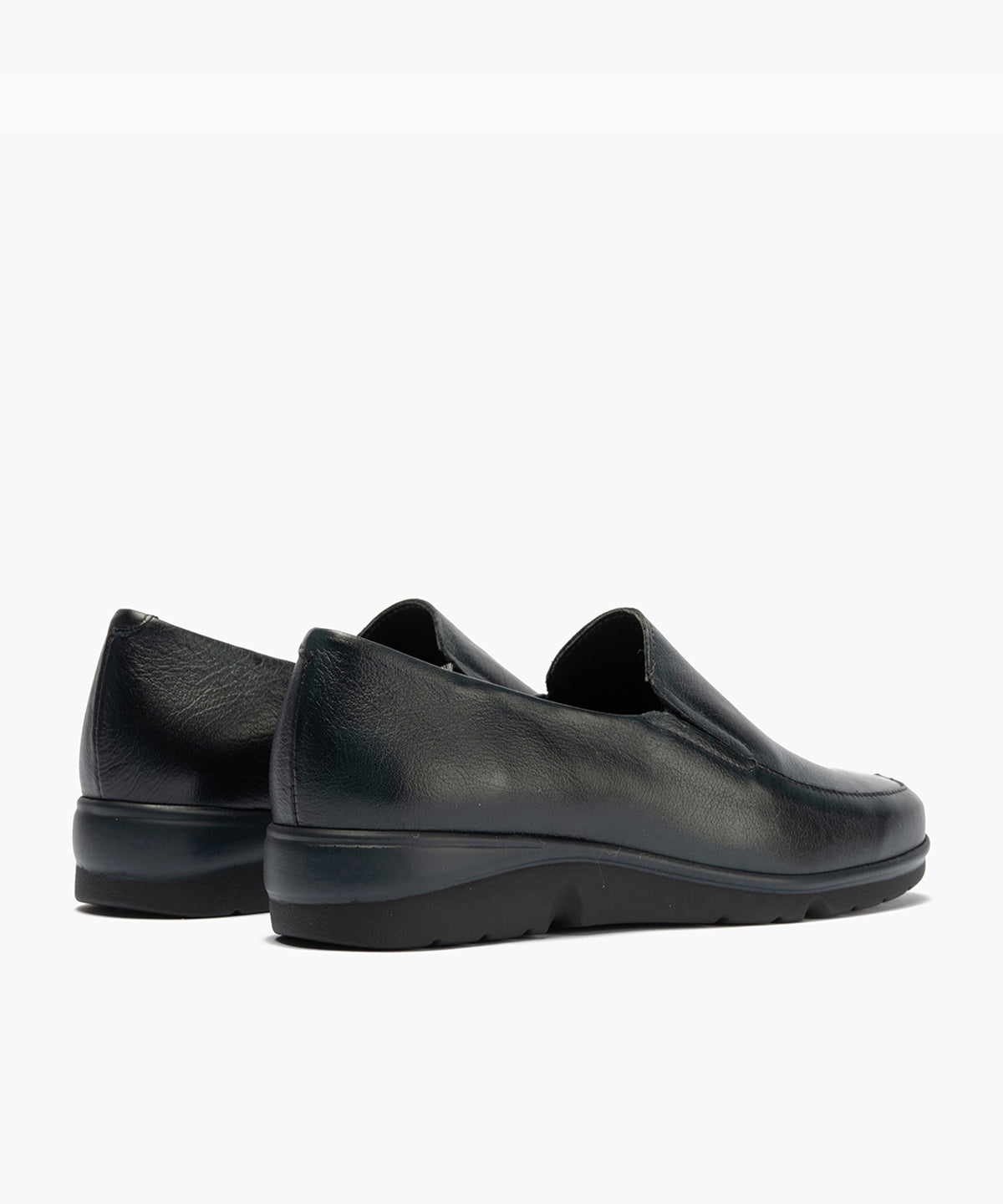 Mocasín Mujer Cuña Baja Azul