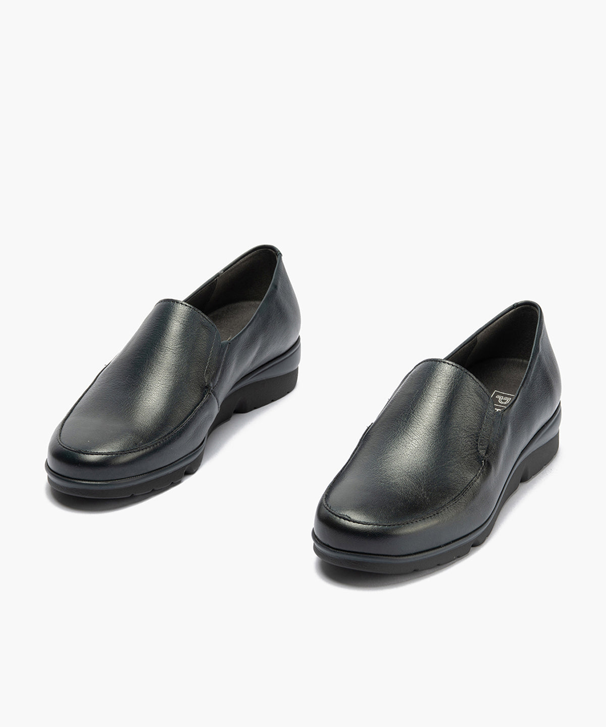 Mocasín Mujer Cuña Baja Azul