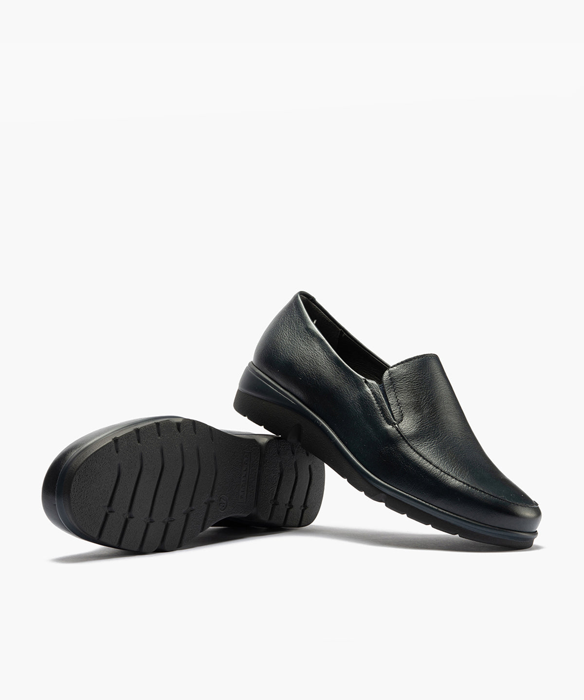 Mocasín Mujer Cuña Baja Azul