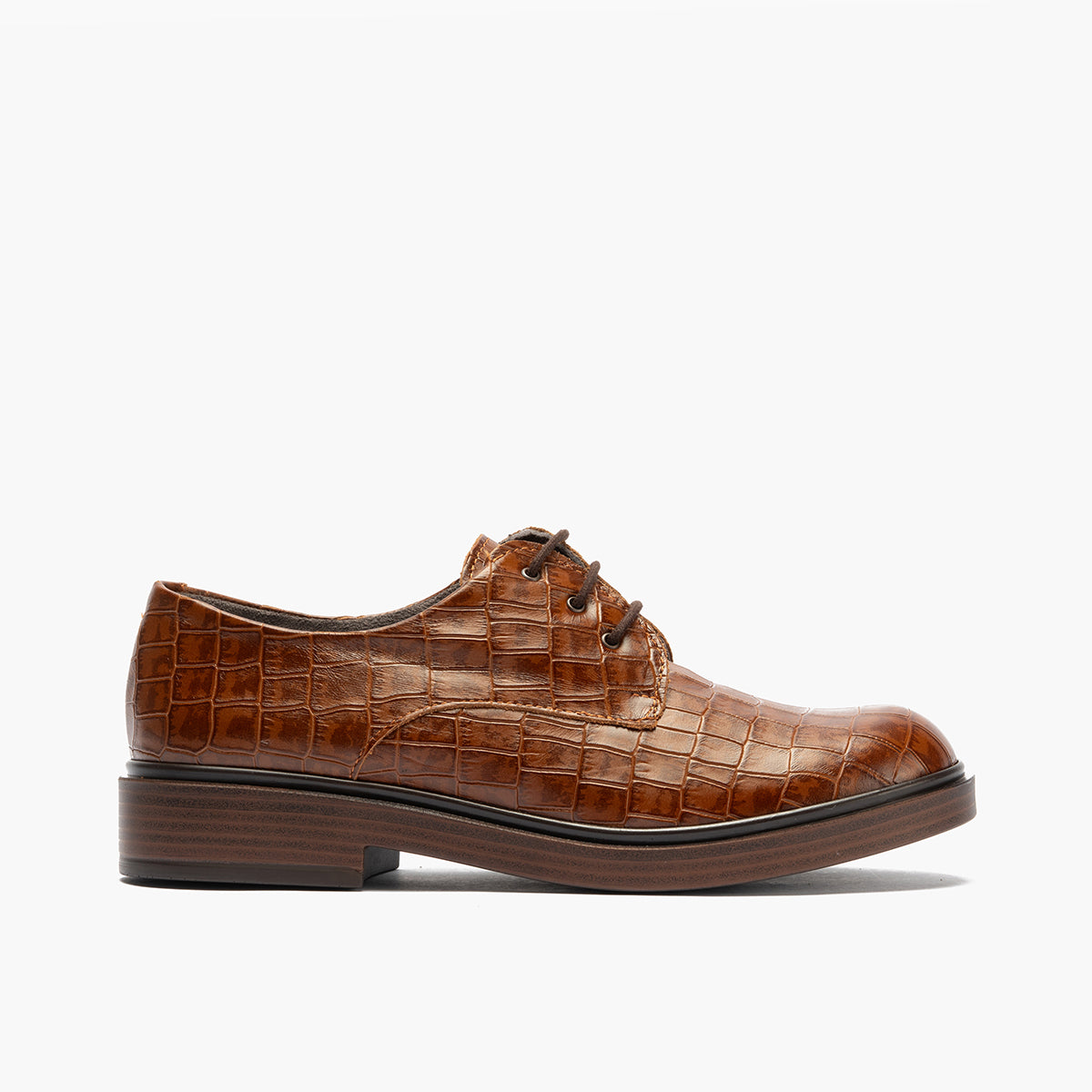 Blucher en Coco con cordones de mujer color cuero