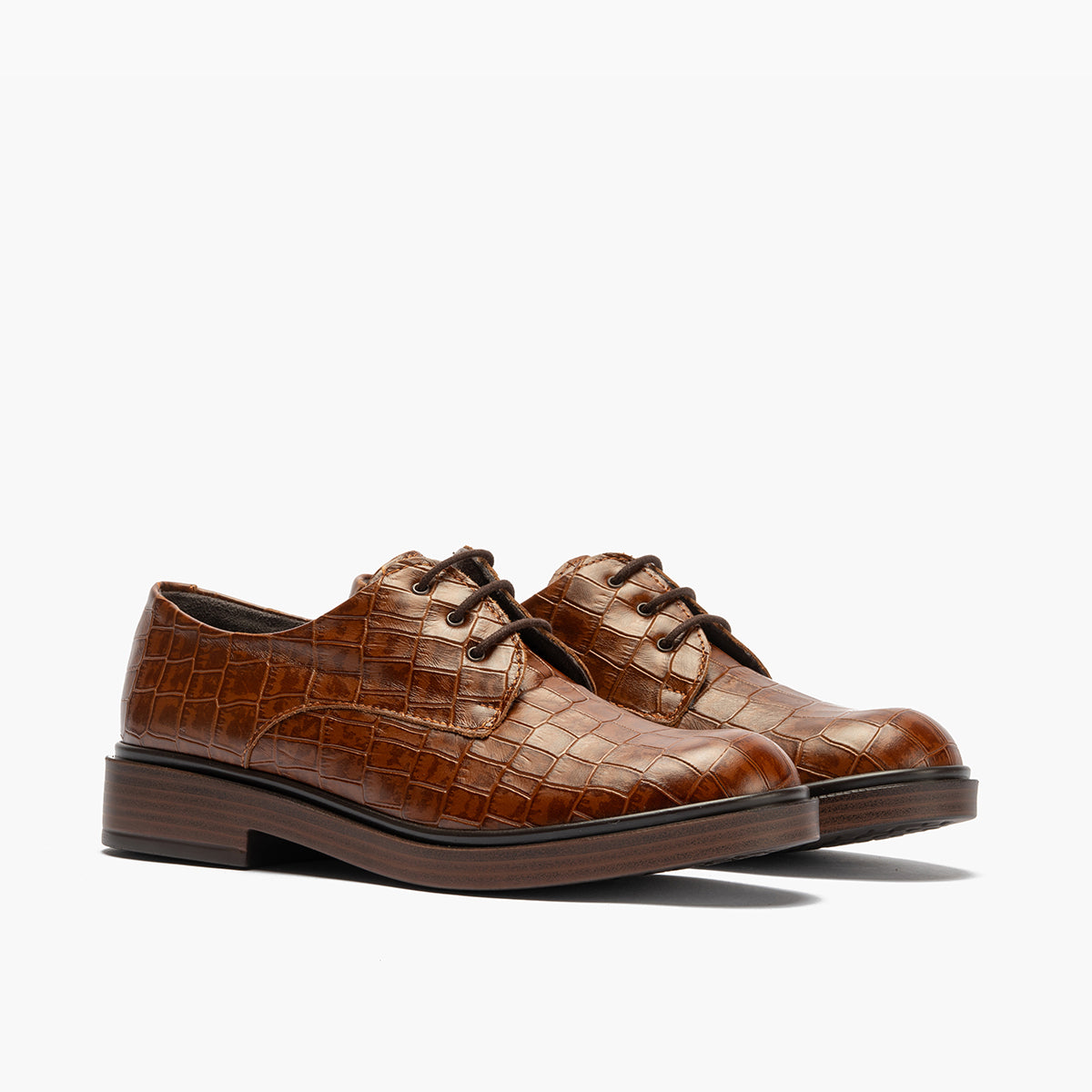 Blucher en Coco con cordones de mujer color cuero