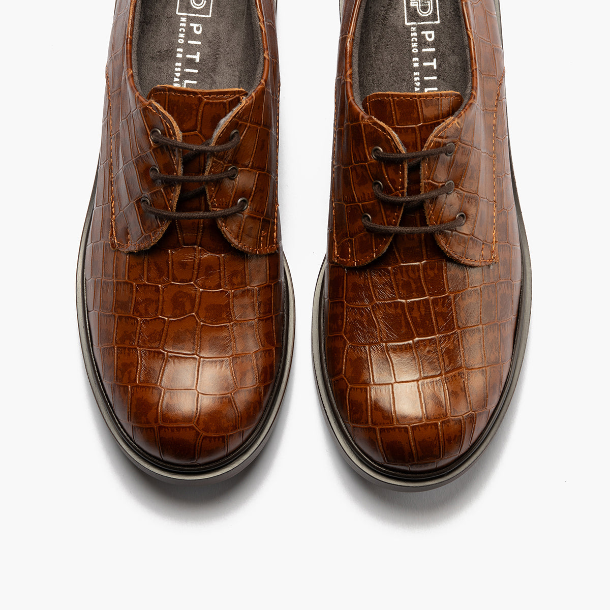 Blucher en Coco con cordones de mujer color cuero