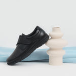 Zapato Blucher Velcro Hombre Negro