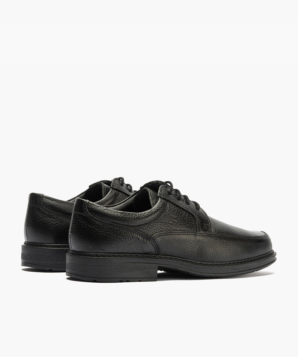 Zapato Blucher Hombre con Piel Bombeada Negro