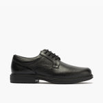 Zapato Blucher Hombre Piel Bombeada Negro