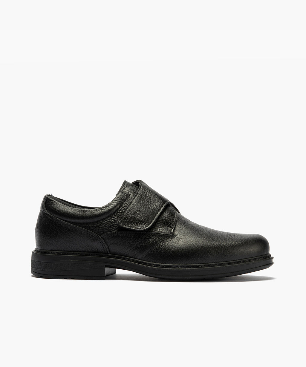 Zapato Blucher Hombre con Velcro Negro