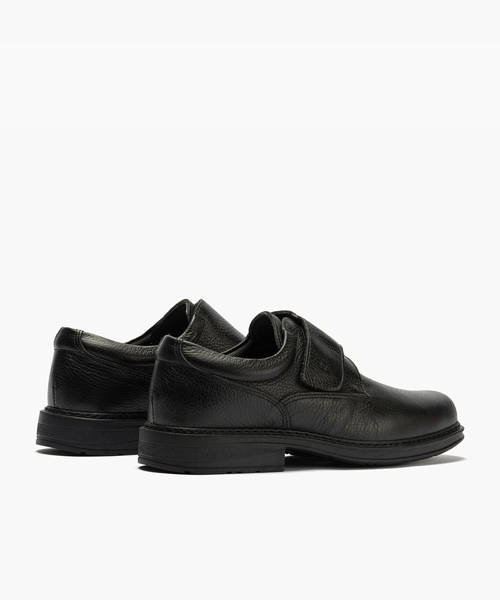 Zapato Blucher Hombre con Velcro Negro