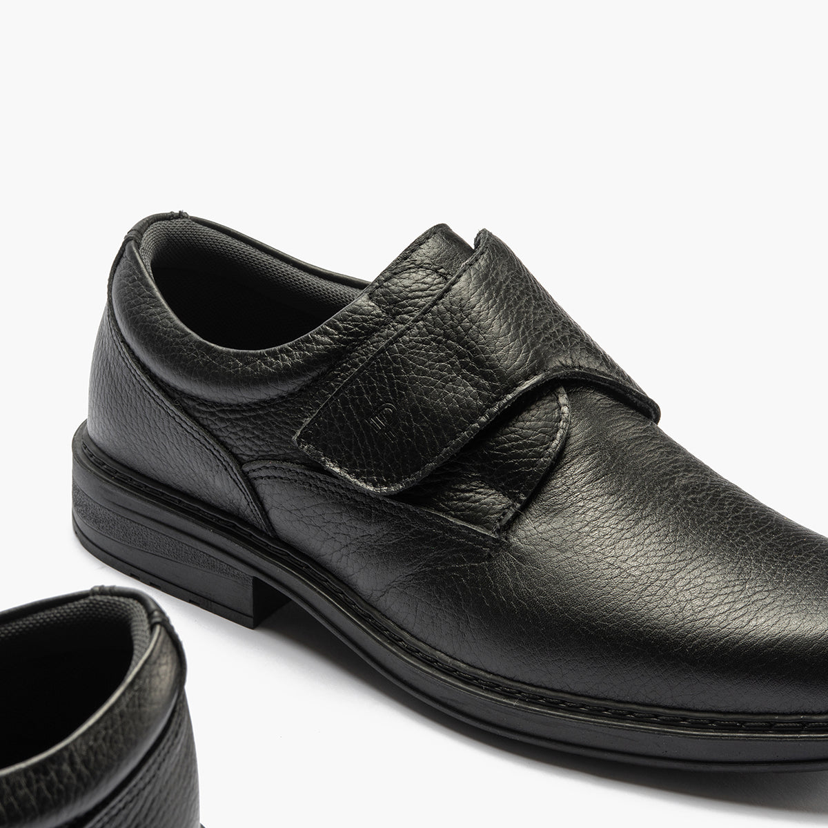 Zapato Blucher Hombre con Velcro Negro