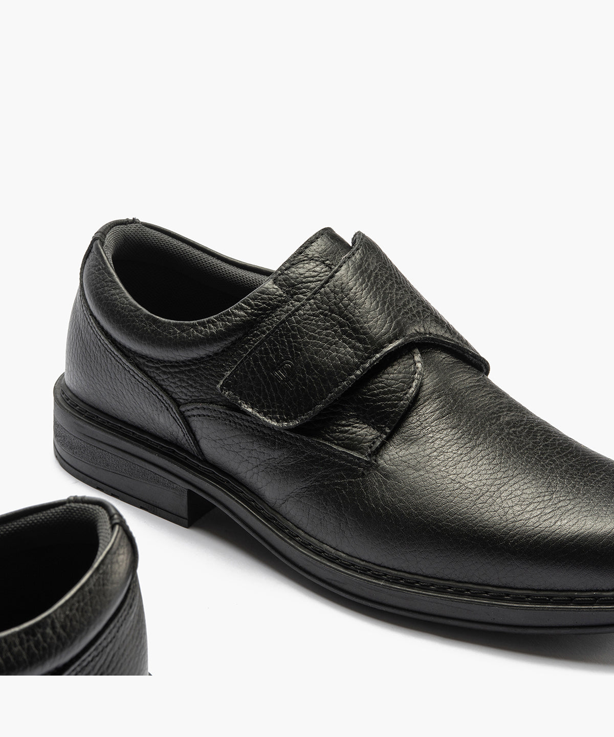 Zapato Blucher Hombre con Velcro Negro