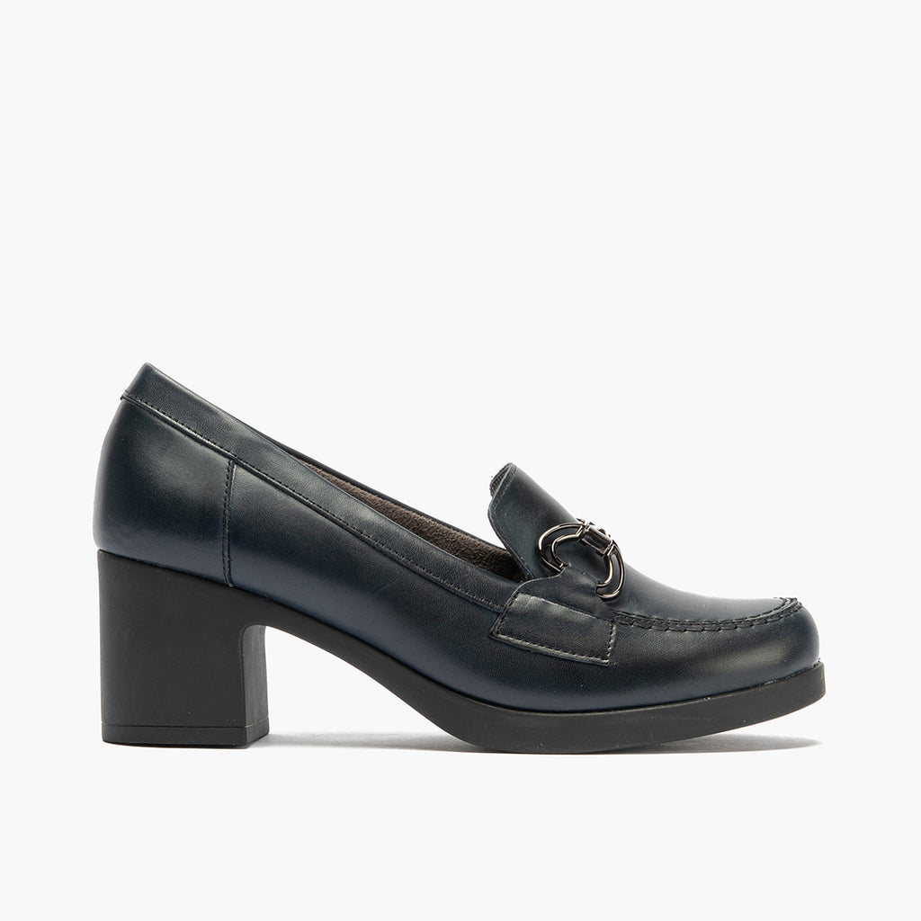 Mocasín en Napa de mujer color marino