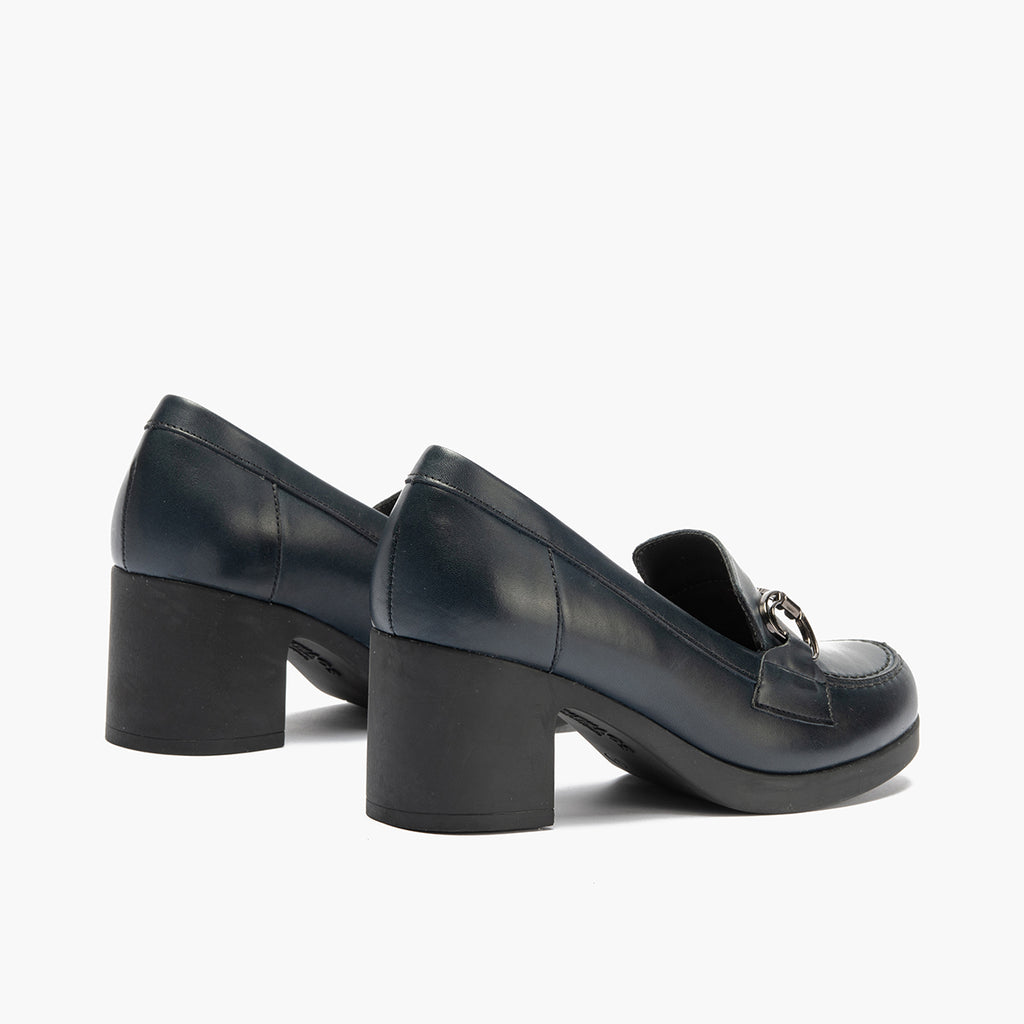 Mocasín en Napa de mujer color marino