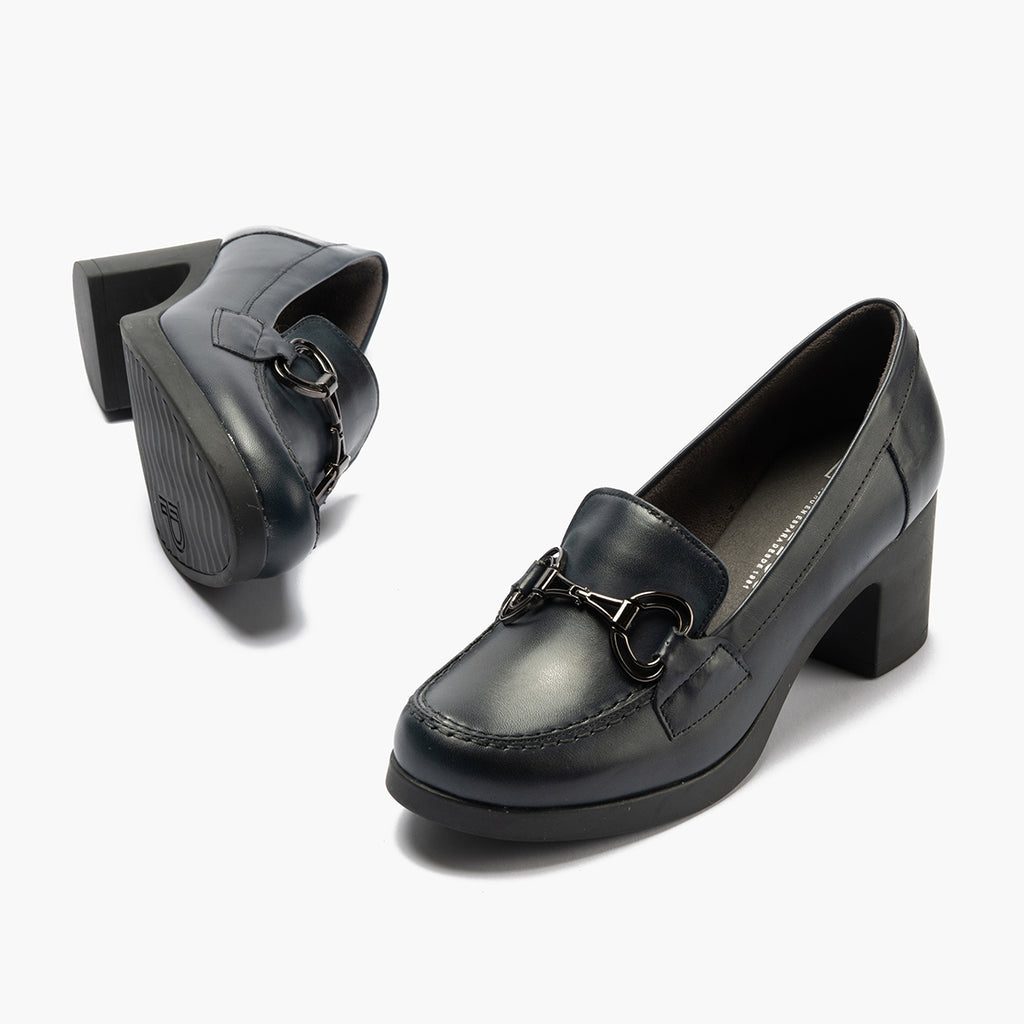 Mocasín en Napa de mujer color marino