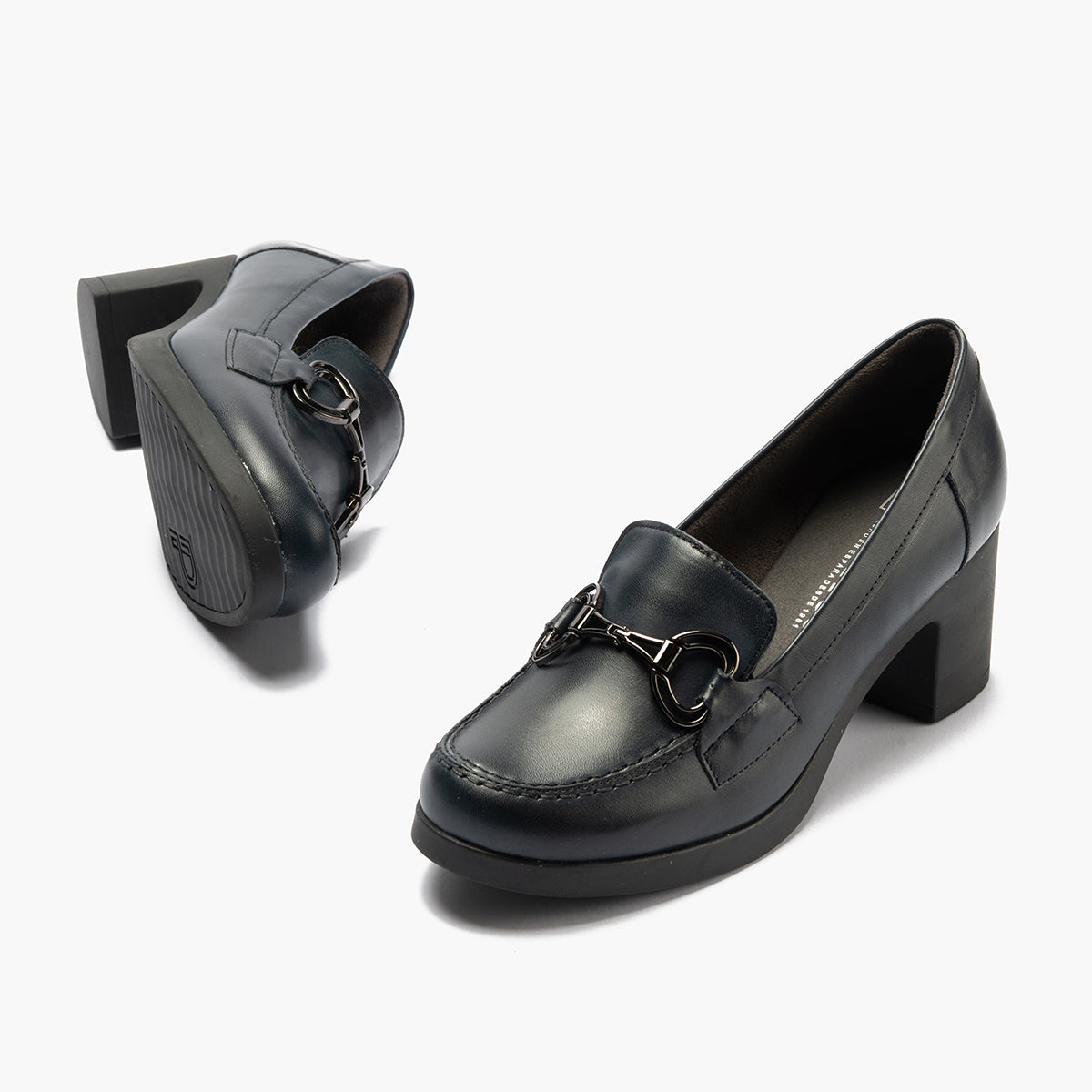 Mocasín en Napa de mujer color marino