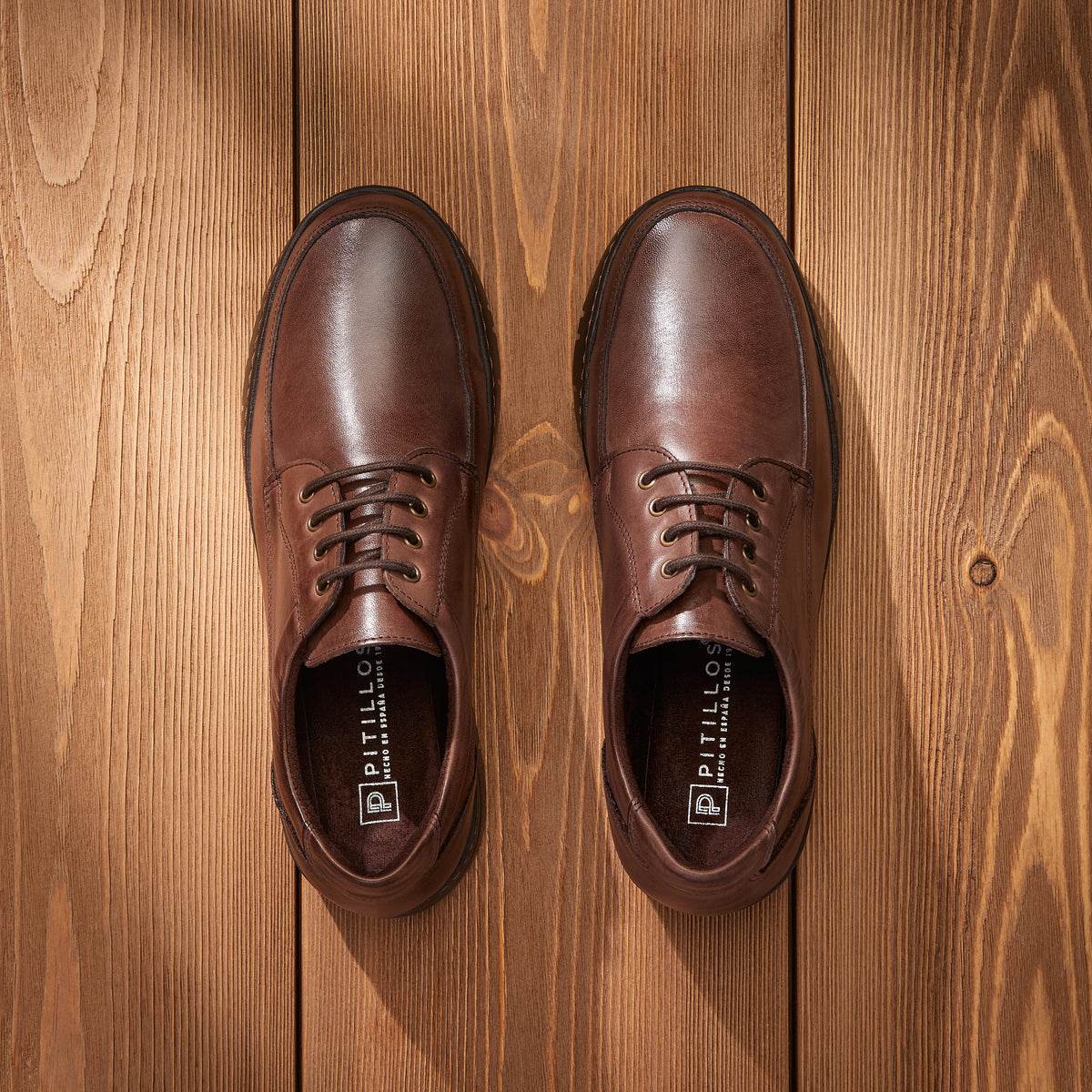 Zapato Blucher Hombre Marron