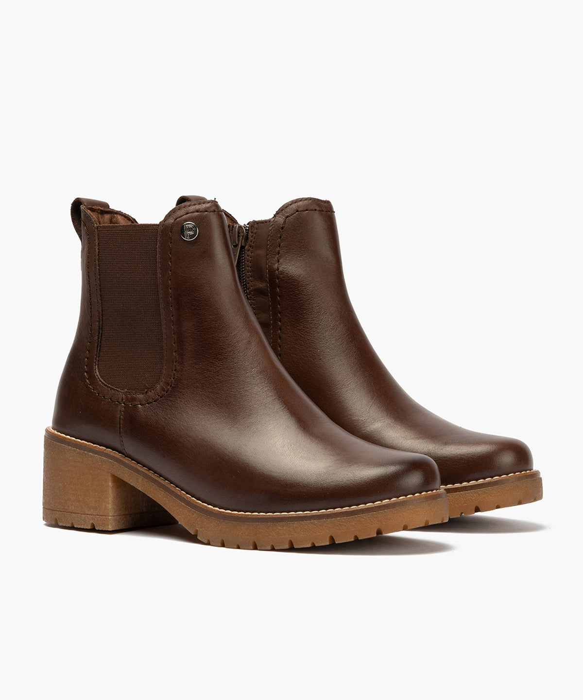 Botín Chelsey en Napa de mujer color marron