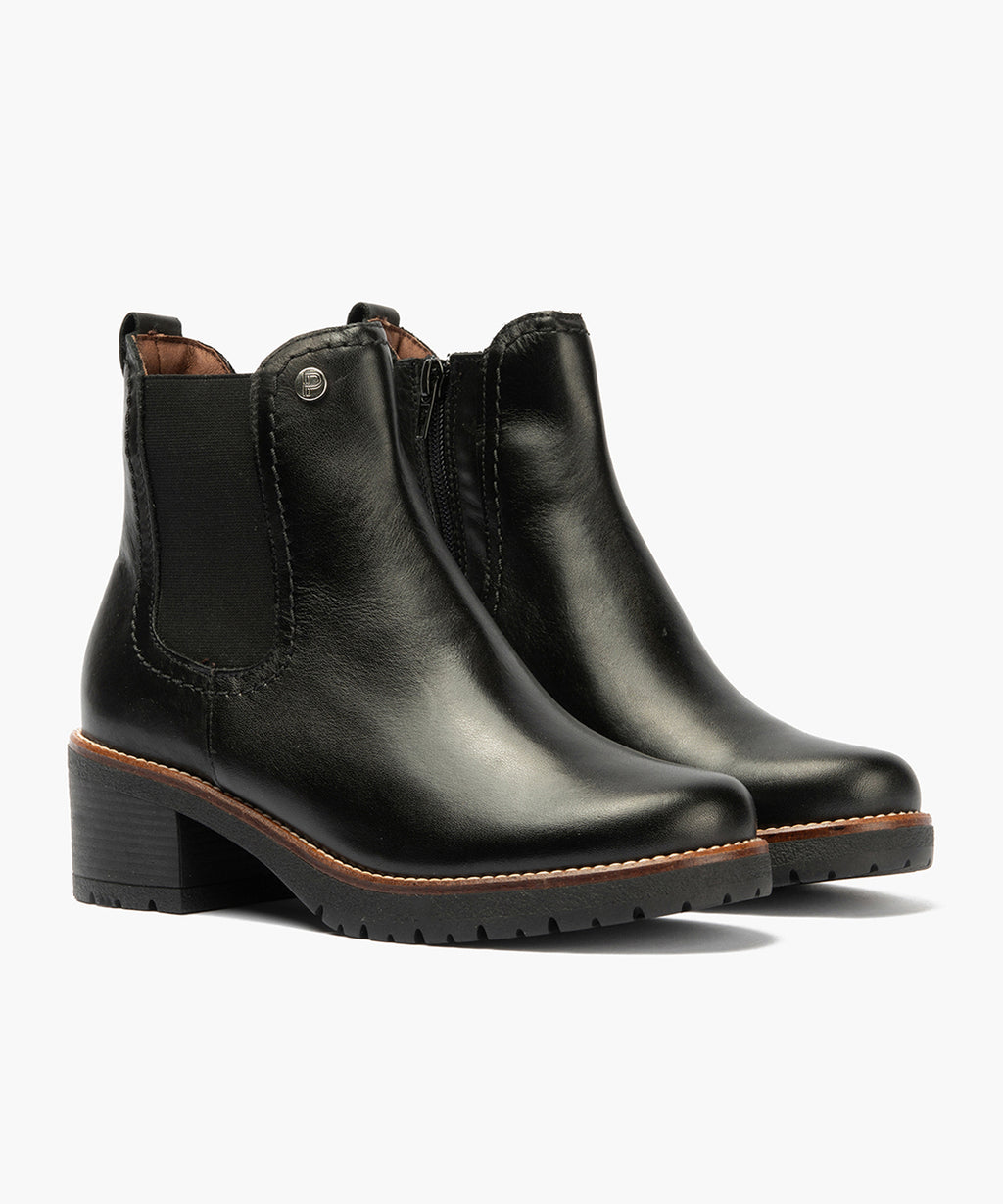 Botín Chelsey en Napa de mujer color negro