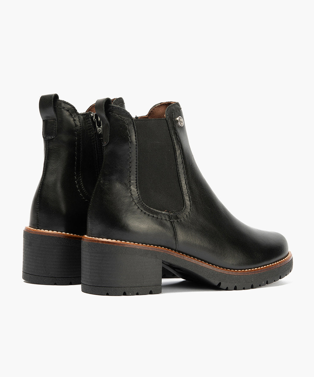 Botín Chelsey en Napa de mujer color negro