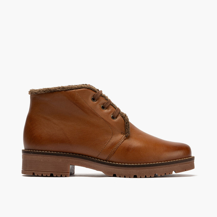 pitillos Botín Safari en Napa de mujer color cuero