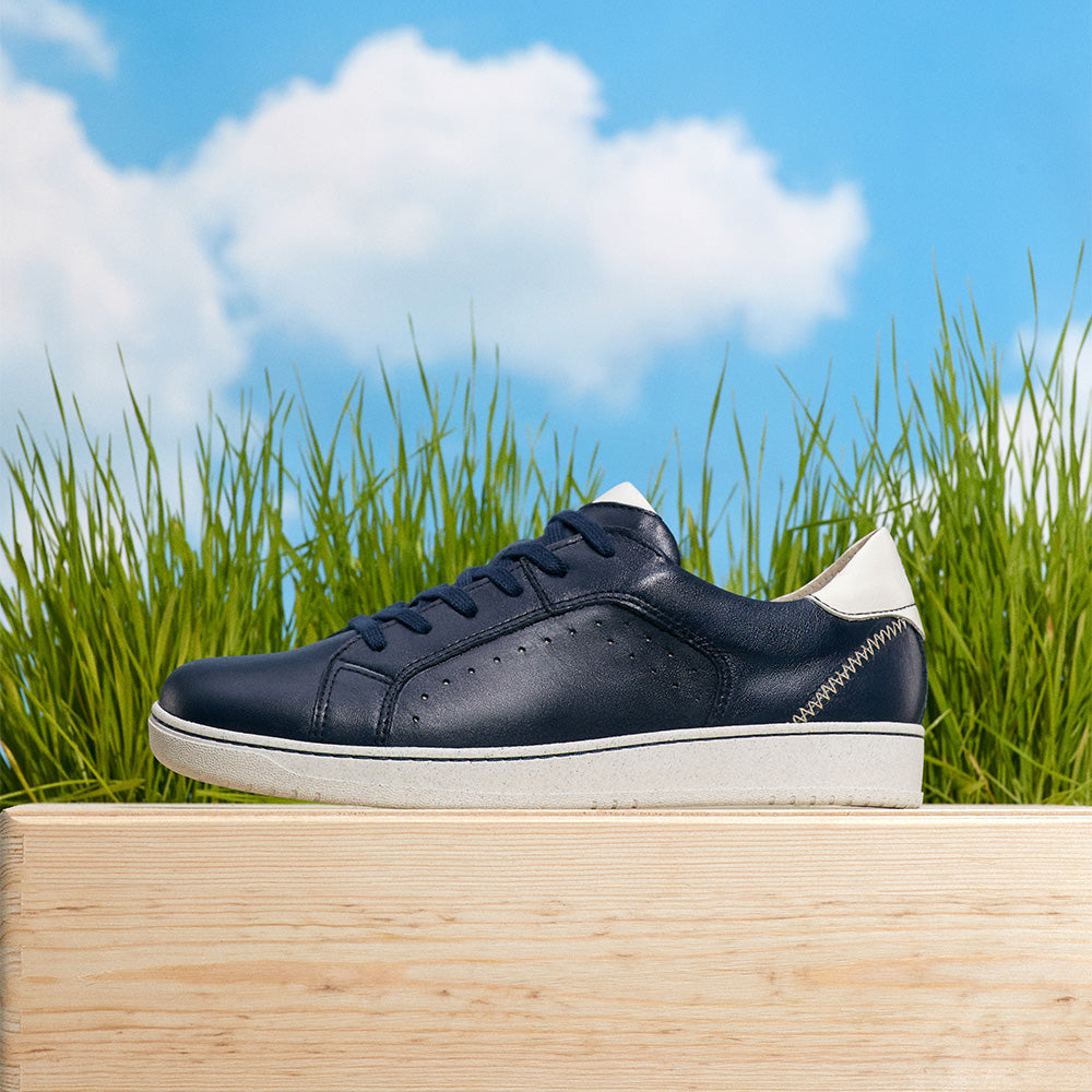 Deportivo para hombre en piel napa Marino