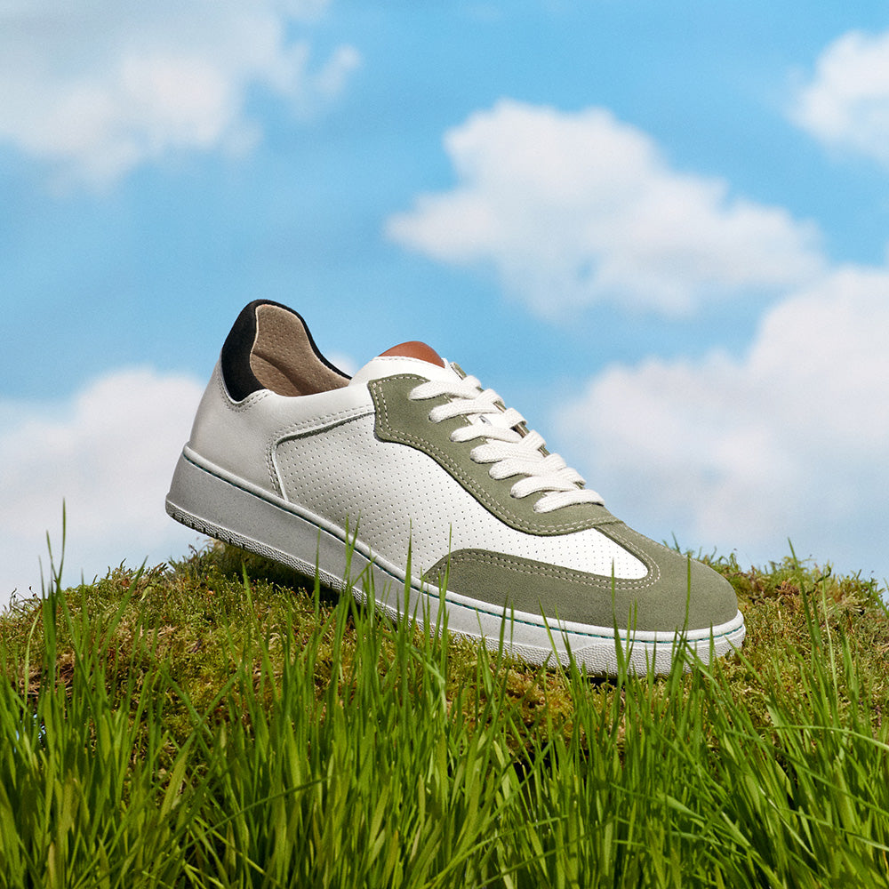 Deportivo hombre serraje combinado con piel VERDE
