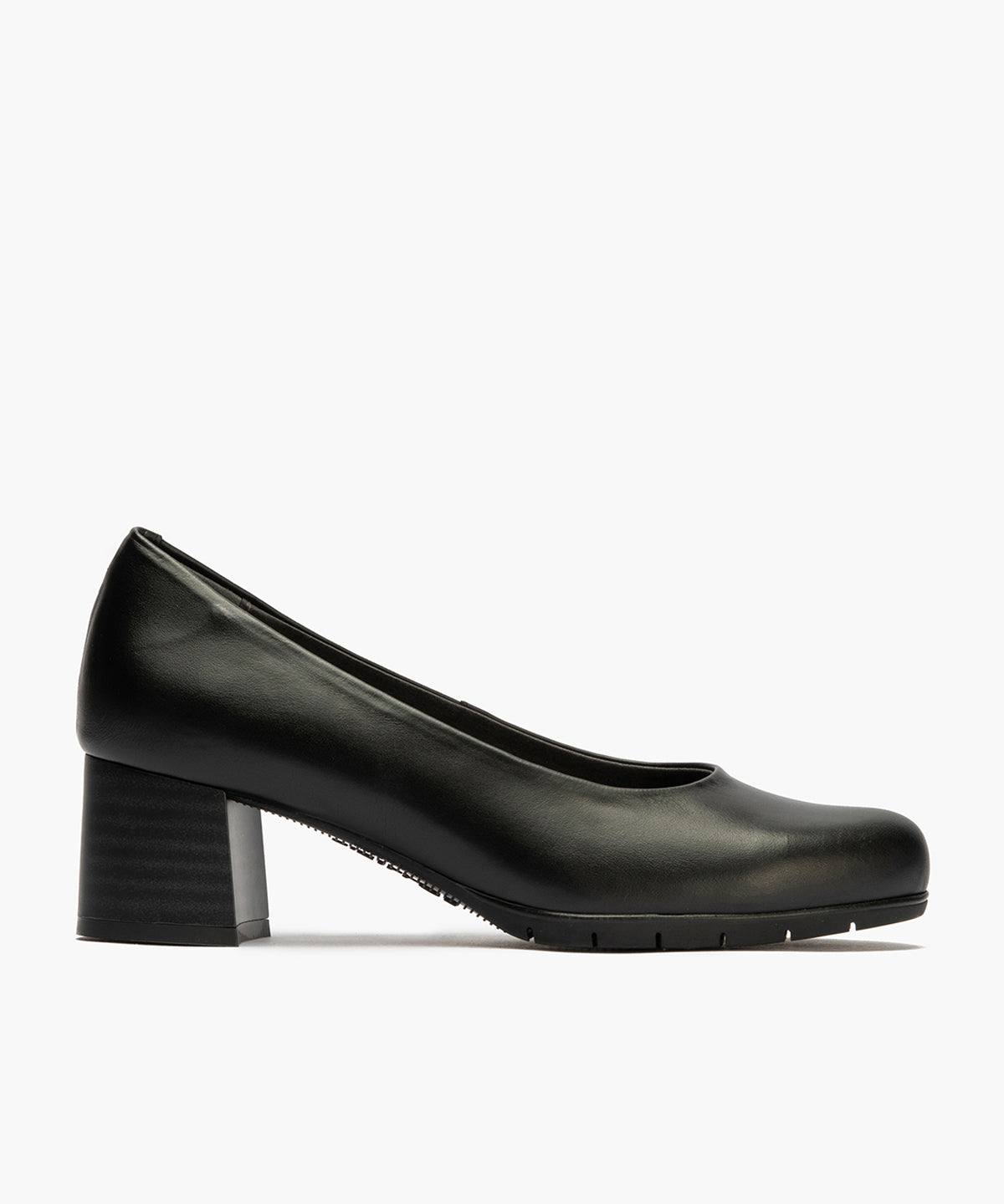 Zapato de Salón Mujer Tacón Medio con Tapas Negro