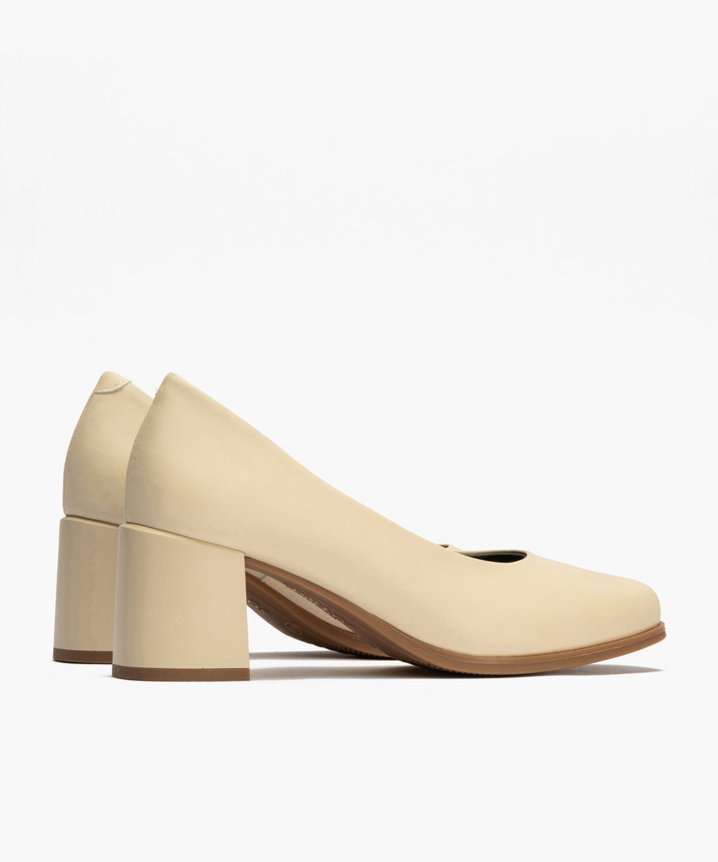 Zapato de Salón Mujer Tacón Alto Beige