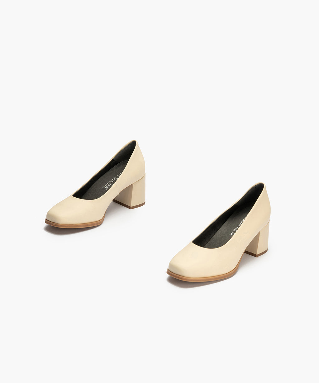 Zapato de Salón Mujer Tacón Alto Beige