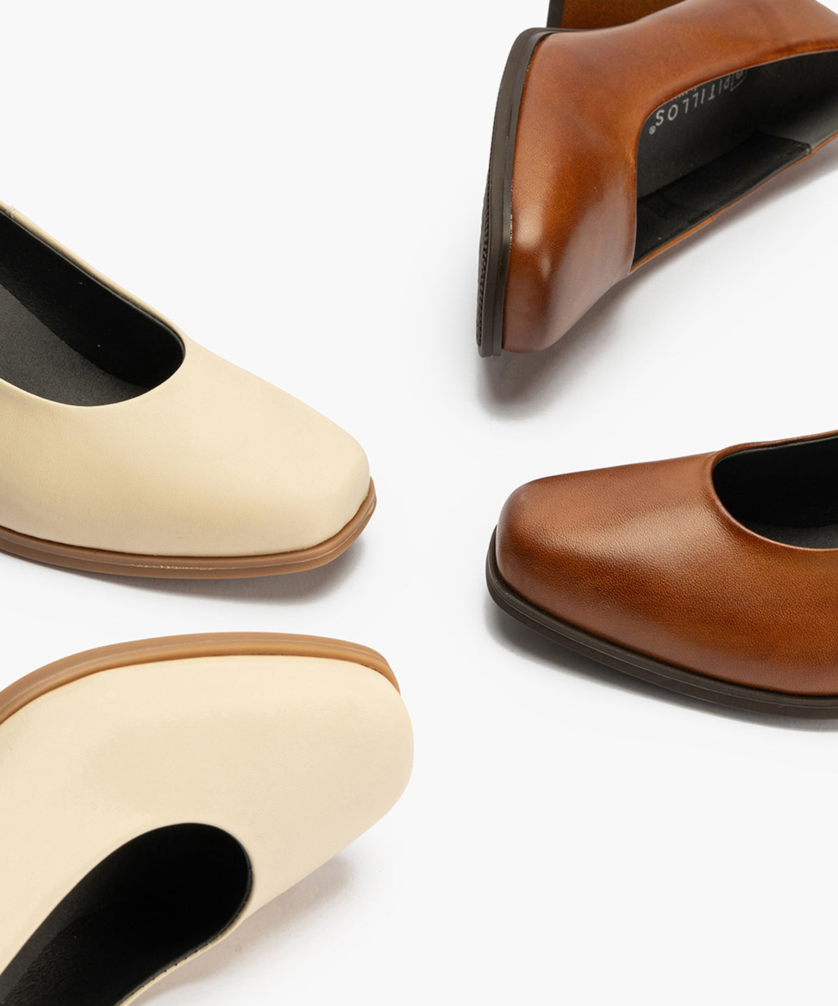 Zapato de Salón Mujer Tacón Alto Marrón Claro