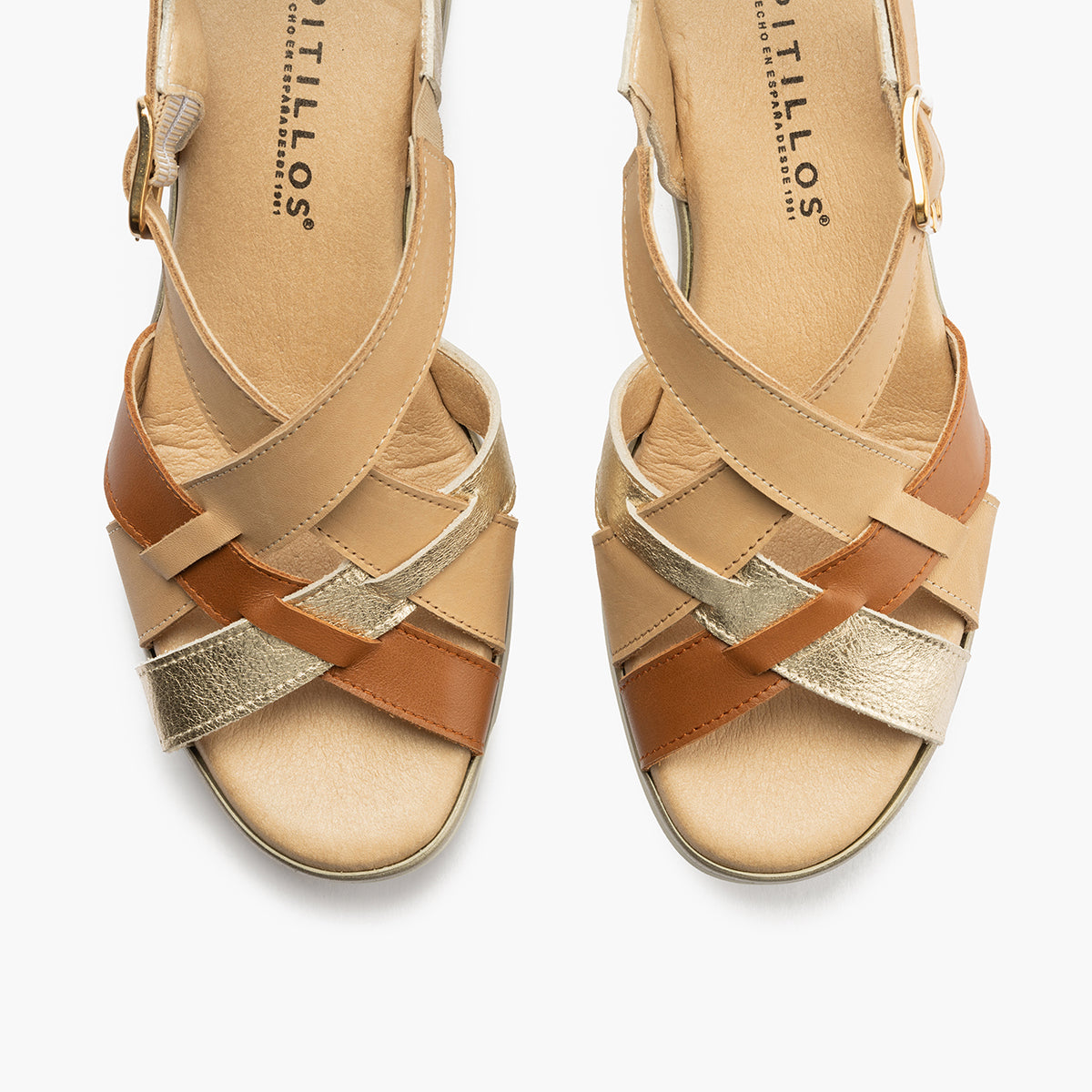 Pitillos Mujer Verano Espadrille Tiras Piel Sandalia