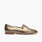 Mocasin mujer en piel laminado BRONCE